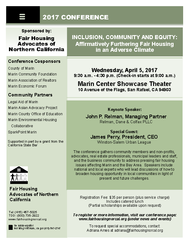 Inclusion, Community and Equity Conference April 5, 2017